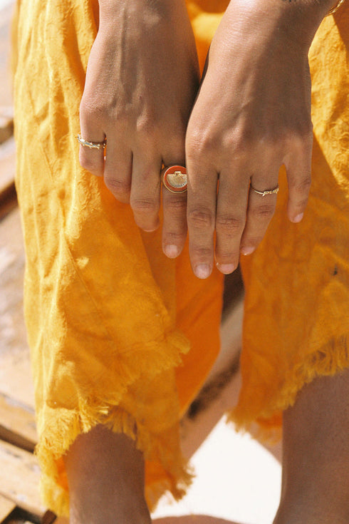DOTTED PINKY RING ZILVER